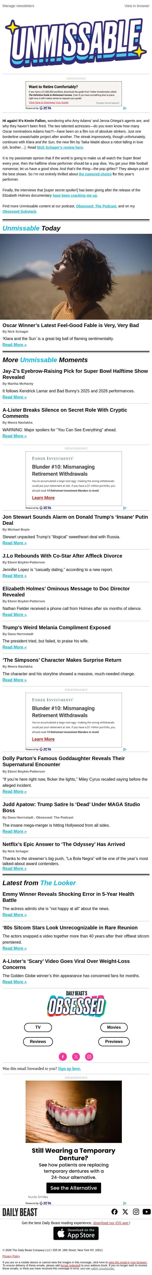 Oscar Winner’s Latest Feel-Good Fable is Very, Very Bad email from The Daily Beast screenshot