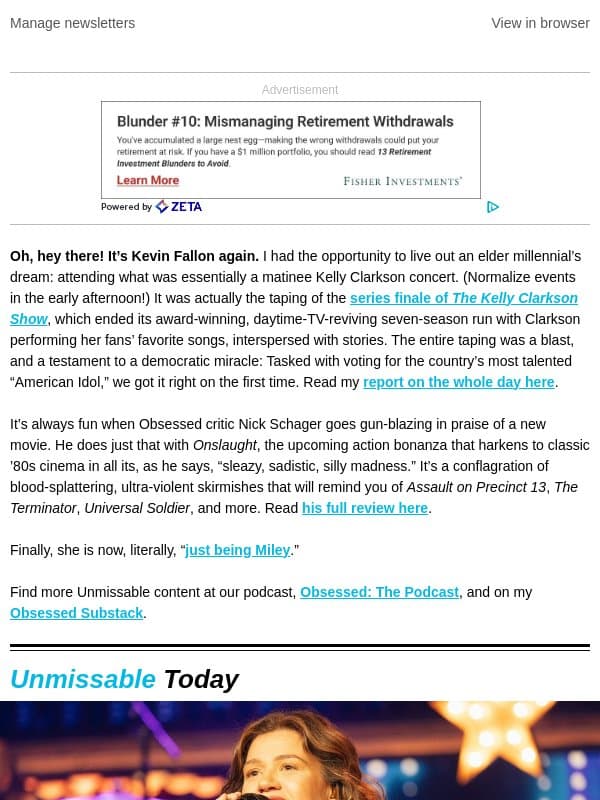 Kelly Clarkson’s Daytime TV Reign Ends in Tears email from The Daily Beast