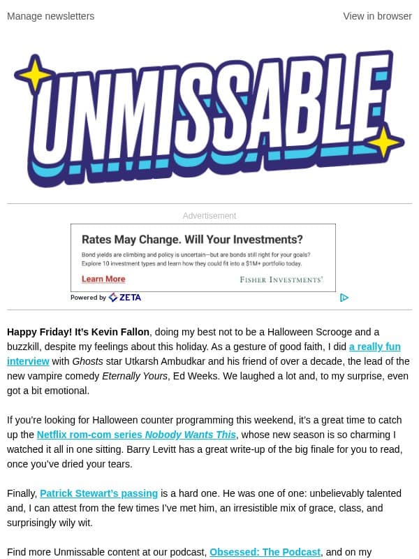 How CBS Accidentally Created a Supernatural Comedy Empire email from The Daily Beast