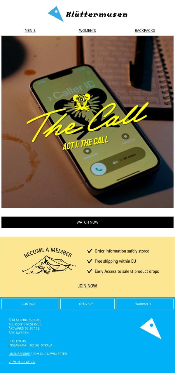 The Call email from The Darkroom screenshot