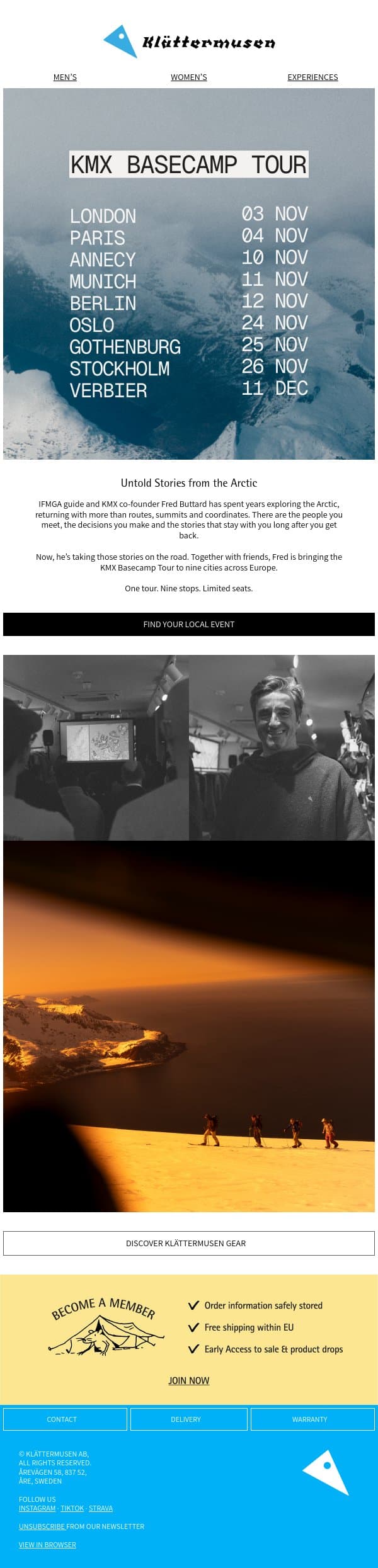 KMX Basecamp Tour: Untold Stories from the Arctic email from The Darkroom screenshot