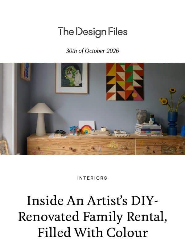 The Design Files Daily - Inside An Artist’s DIY-Renovated Family Rental, Filled With Colour email from The Design Files