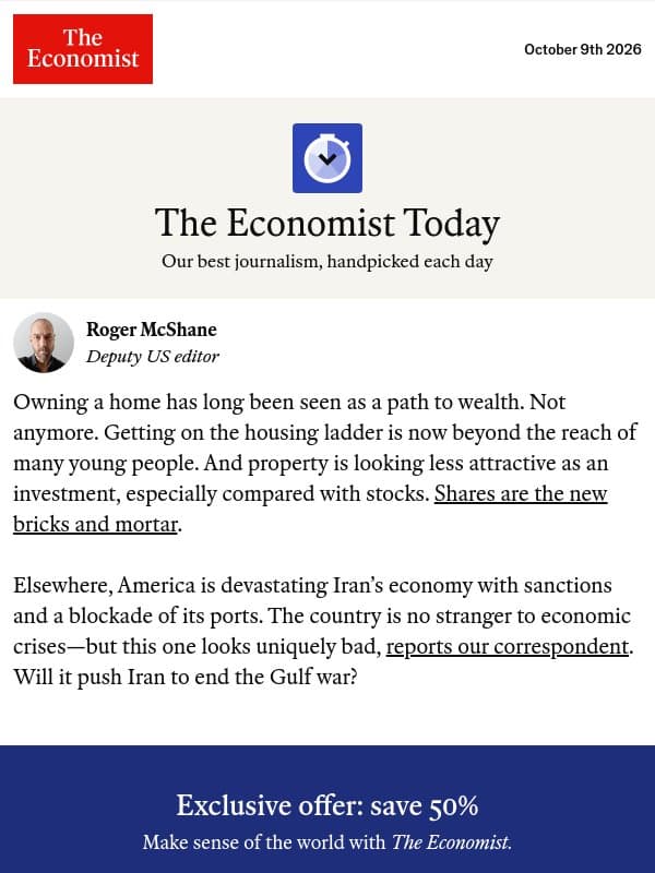 Why shares are the new bricks and mortar email from The Economist