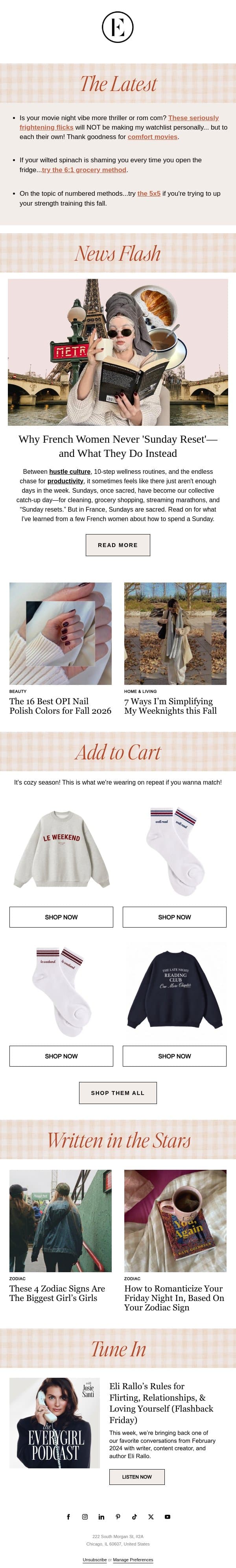 16 elite fall nail colors ๐
email from The Everygirl screenshot