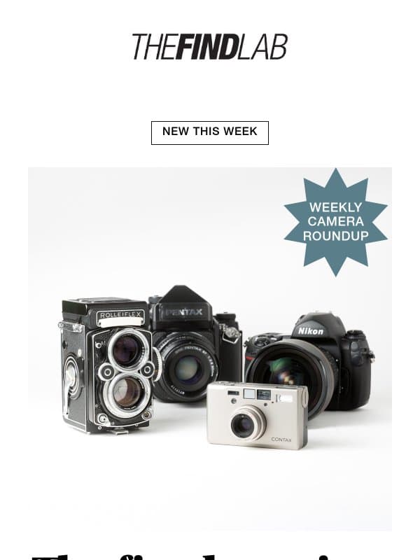 The final version of 4 legendary cameras email from The FIND Lab