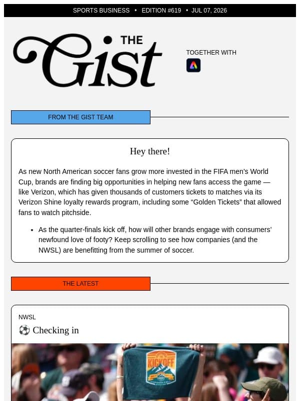 Meet us at the watch party email from The GIST
