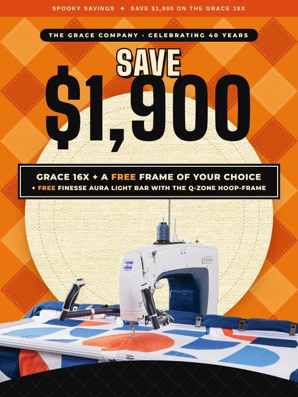 Save $1,900 on the Grace 16X (plus a FREE frame) email from The Grace Company