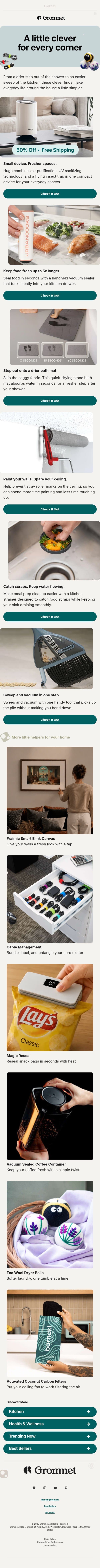 Soggy bath mats? Dustpans? There’s a better way 🏡 email from The Grommet screenshot