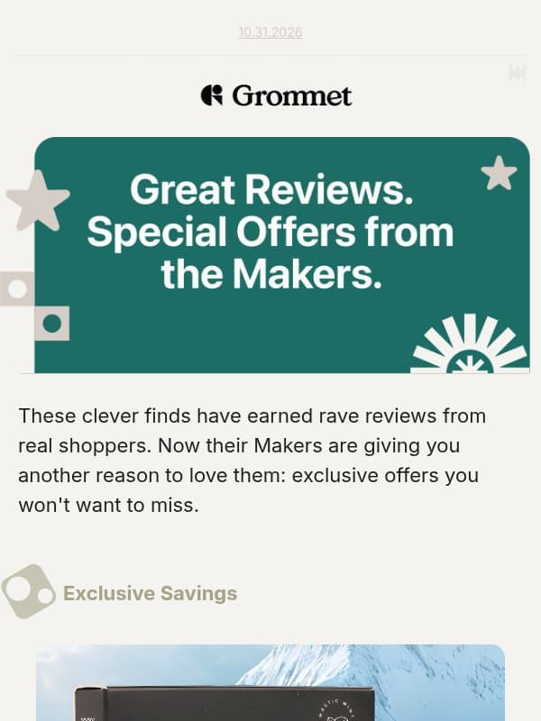 βββββ They loved it. Now you can save. email from The Grommet