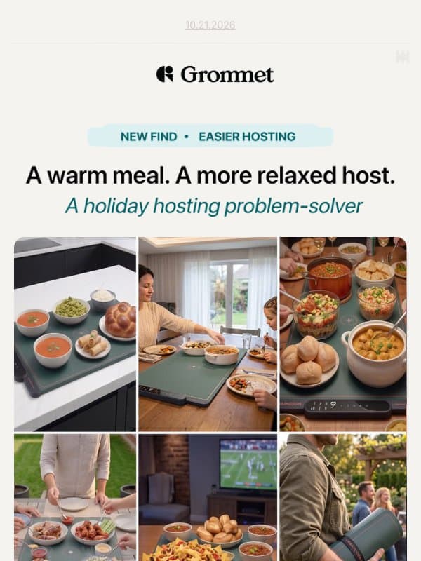 New: Bye-bye, cold side dishes 👋 email from The Grommet