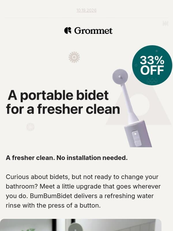 A little refresh for your bathroom routine 💧 email from The Grommet