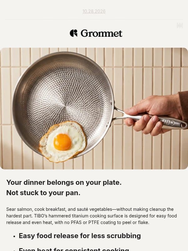 The reviews are in for this frying pan 🍳 email from The Grommet