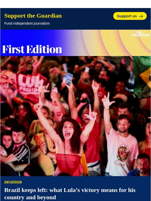 Brazil keeps left | First Edition email from The Guardian