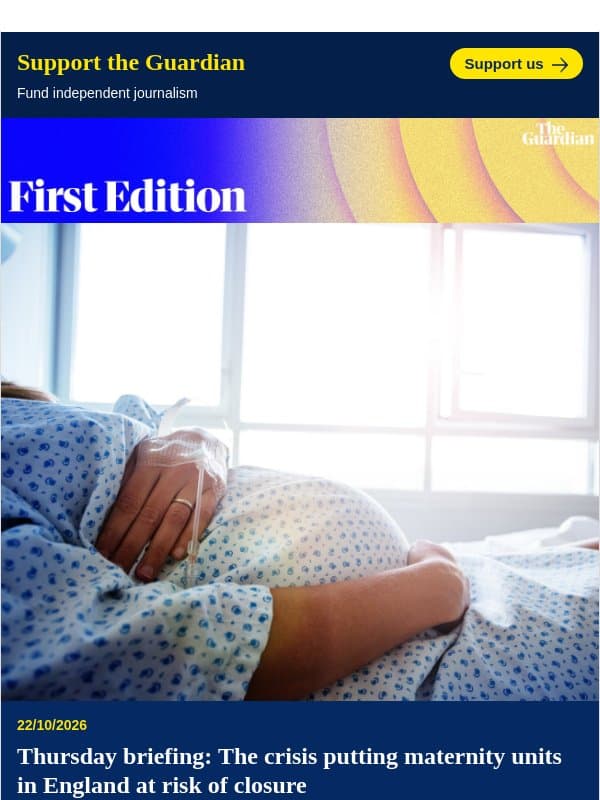 Crisis in maternity care | First Edition email from The Guardian