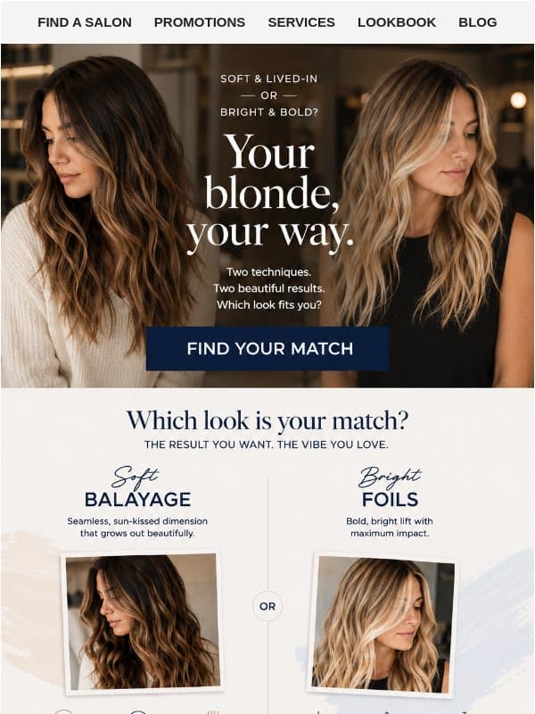 The ultimate blonde showdown. π₯ email from The Hair Cuttery