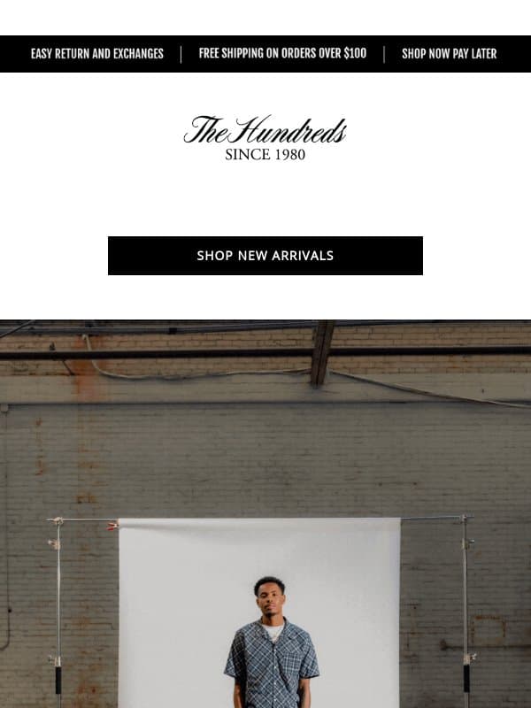 Your Favorite Best Sellers Are Here! email from The Hundreds