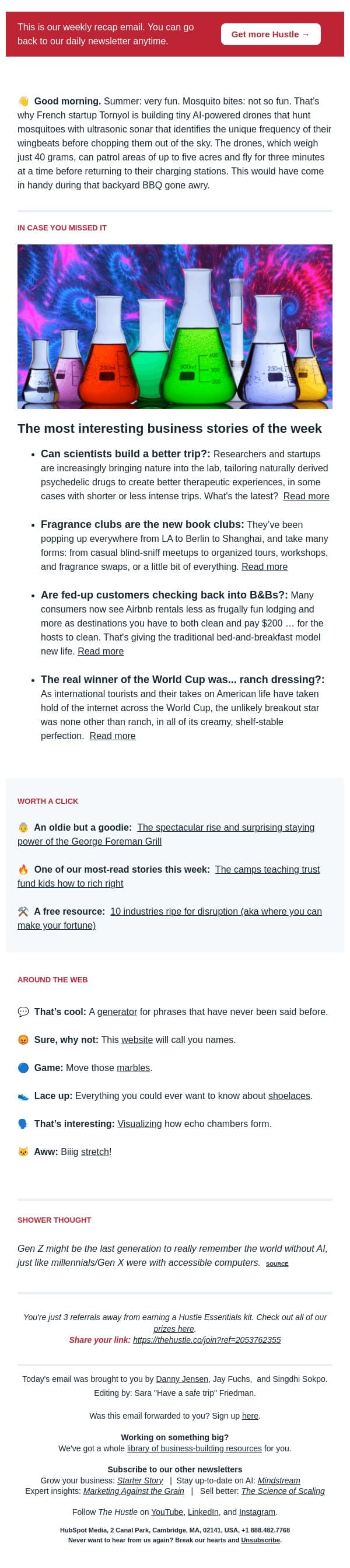 π Smells like friendship email from The Hustle screenshot