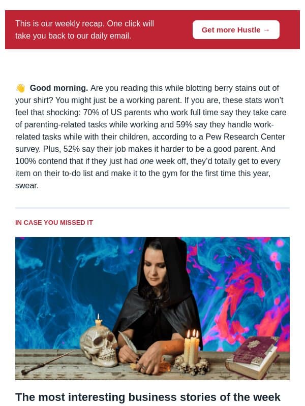 💵 Witches are cashing in email from The Hustle