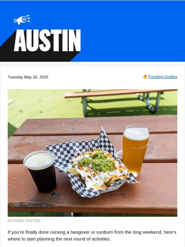 Austin’s Best Patios email from The Infatuation