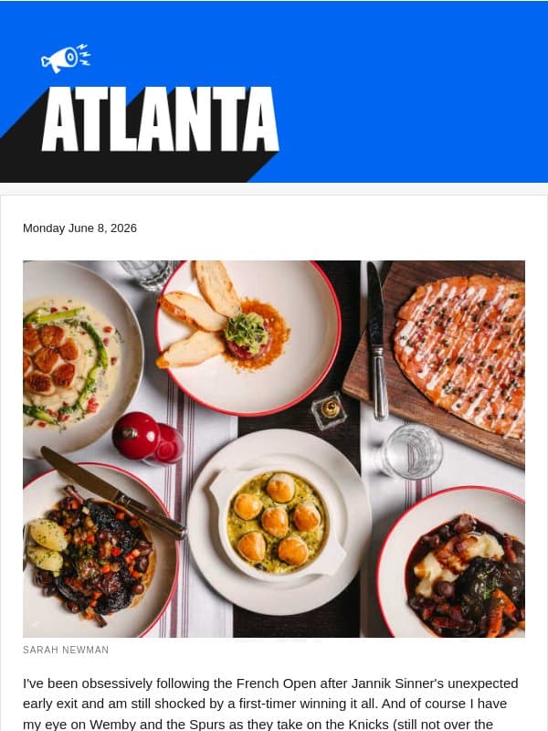 The Best French Restaurants In Atlanta email from The Infatuation