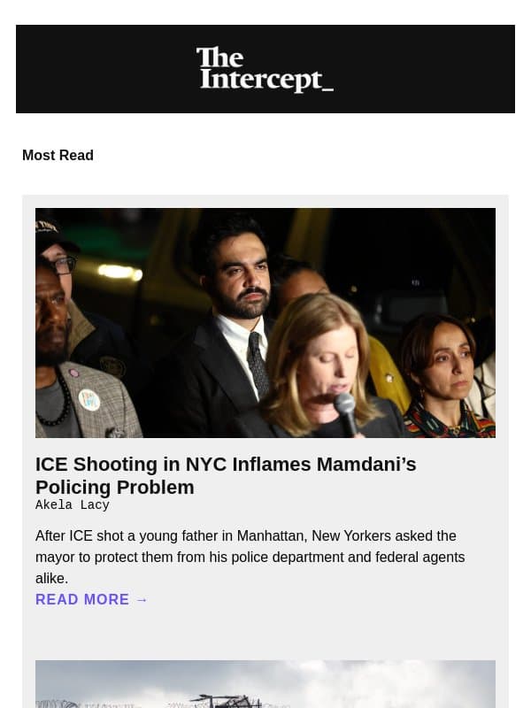 ICE Shooting in NYC Inflames Zohran Mamdani’s Policing Problem email from The Intercept