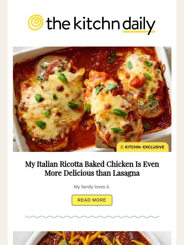 My Italian Ricotta Baked Chicken Is Even More Delicious than Lasagna email from The Kitchn