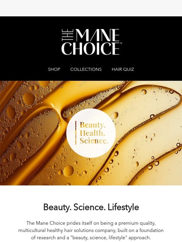 TMC = Beauty + Science x Lifestyle π¬β¨ email from The Mane Choice