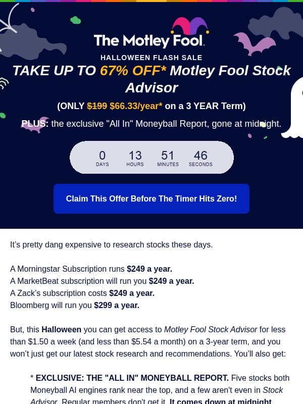 Click If You Want A Treat email from The Motley Fool