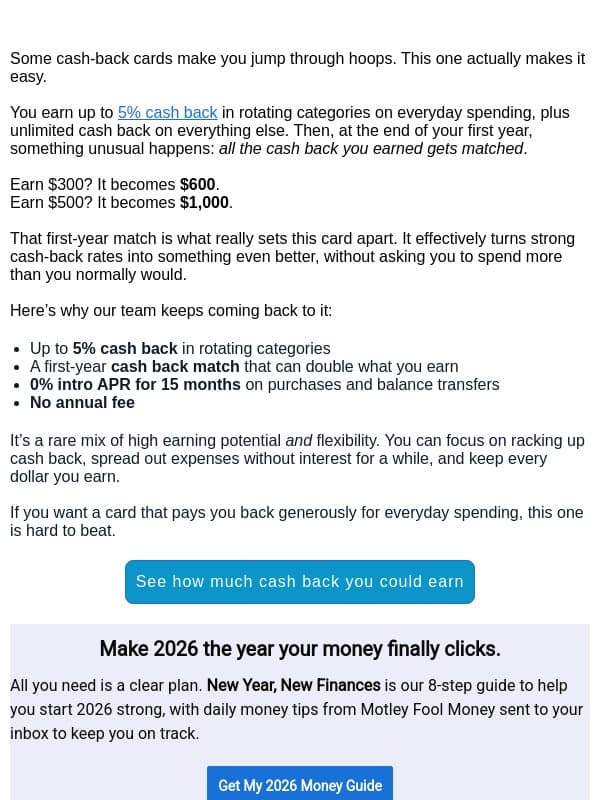 Earn $300. Walk away with $600. email from The Motley Fool