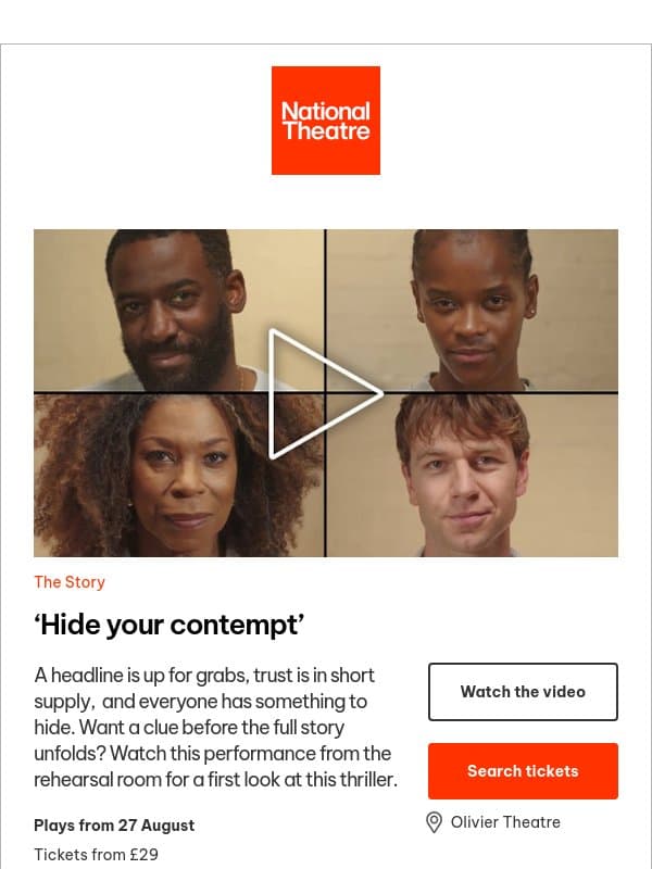 What's on this autumn? π email from The National Theatre