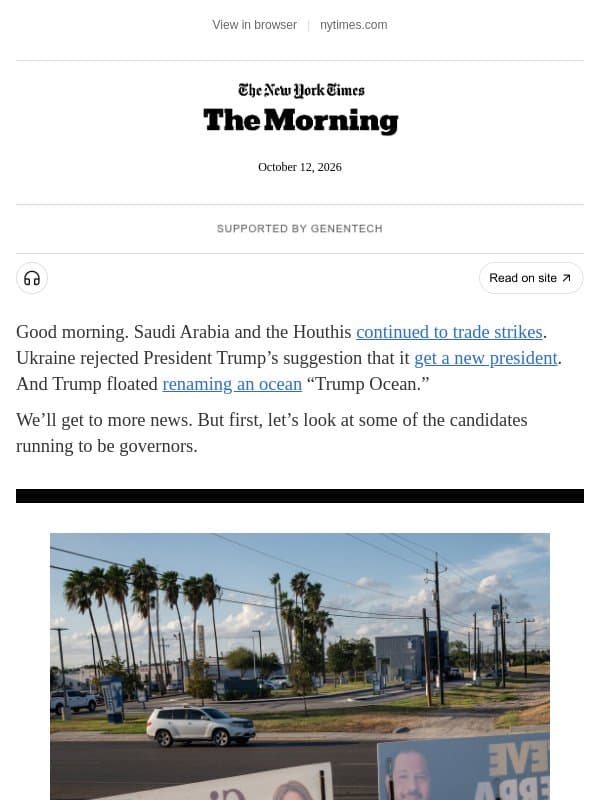 The Morning: The other races email from The New York Times