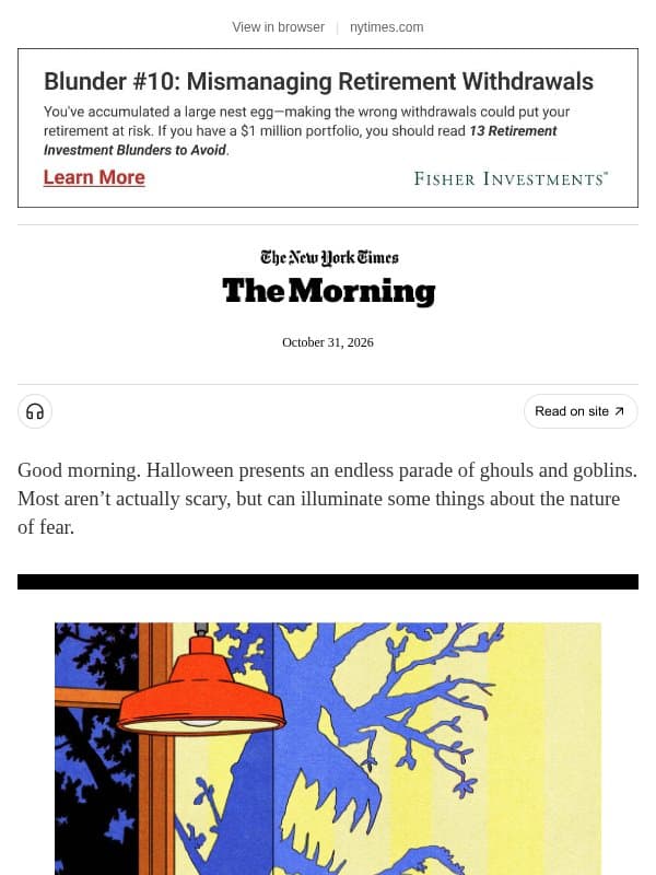 The Morning: Stage fright email from The New York Times