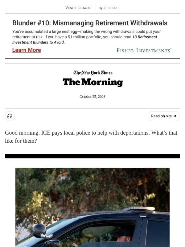 The Morning: Deportation doubts email from The New York Times