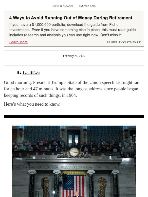 The Morning: Political theater email from The New York Times