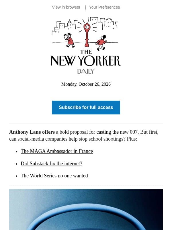 Emily Blunt Should Be James Bond email from The New Yorker