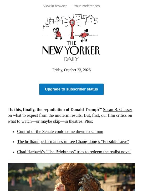 The Beginning of the End for Trump? email from The New Yorker
