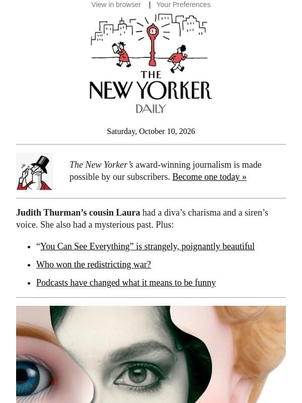 A Glamorous Woman’s Hidden Past email from The New Yorker