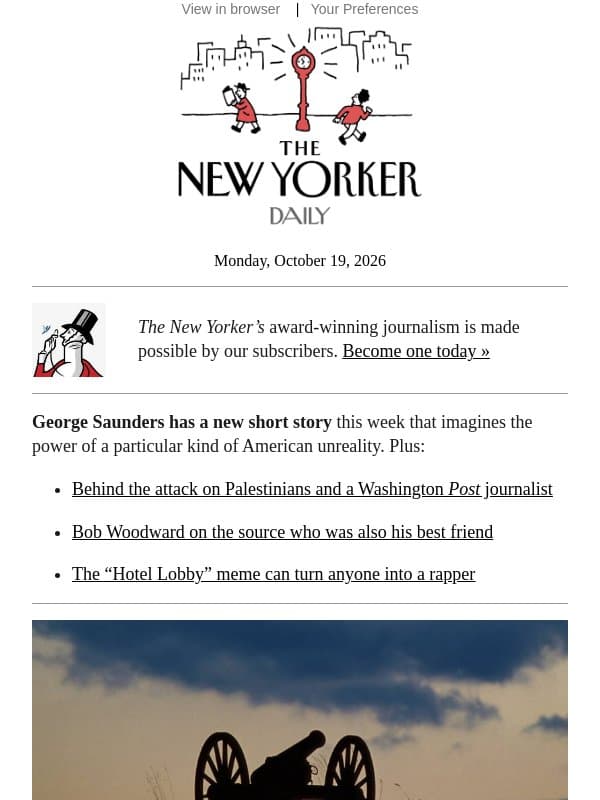 George Saunders on American Misinformation email from The New Yorker