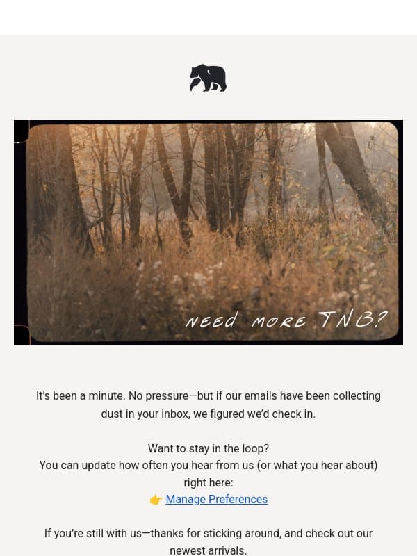 Weāre not trying to be clingy. email from The Normal Brand