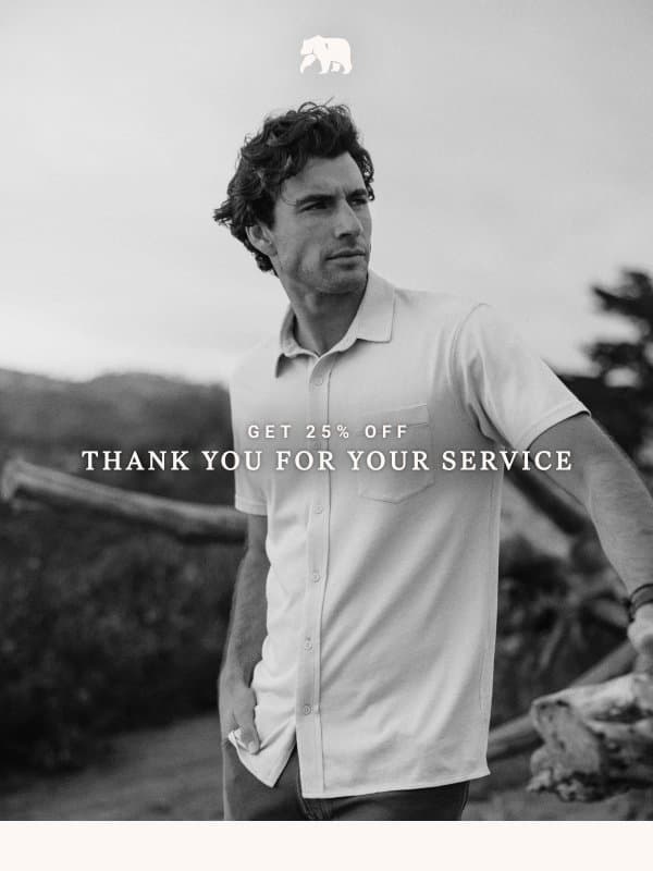Thank You For Your Service email from The Normal Brand