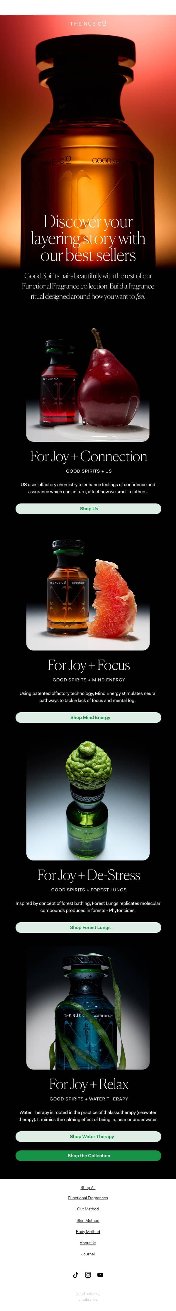 Discover your layering ritual email from The Nue Co. screenshot