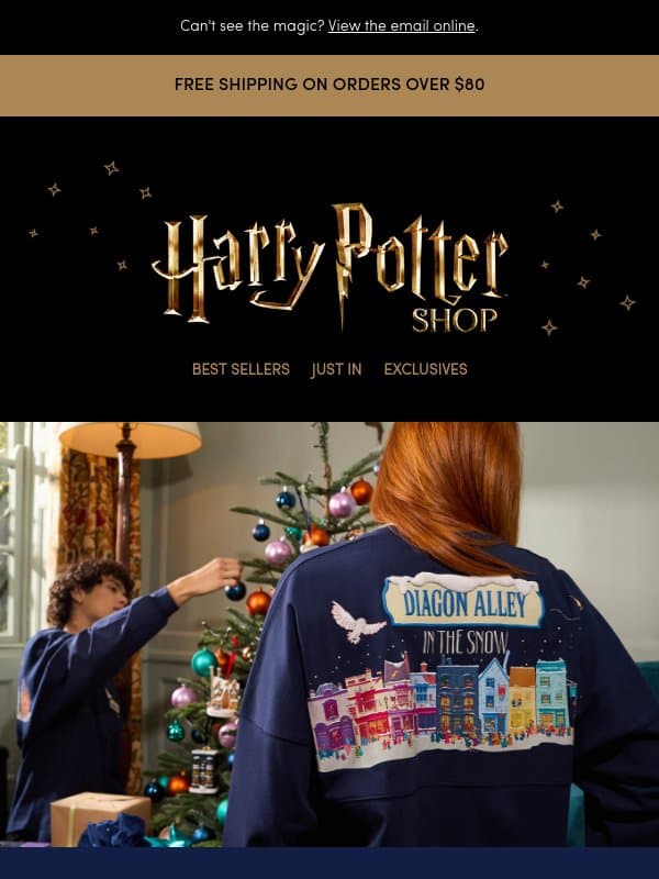 Christmas is Here ✨ Online exclusive email from The Official Harry Potter Shop