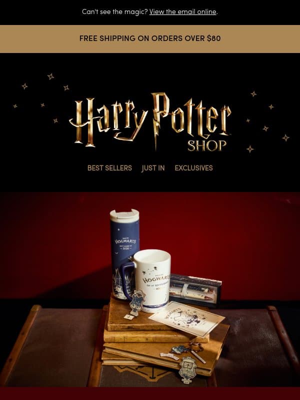 New In for the New Term ✨ email from The Official Harry Potter Shop