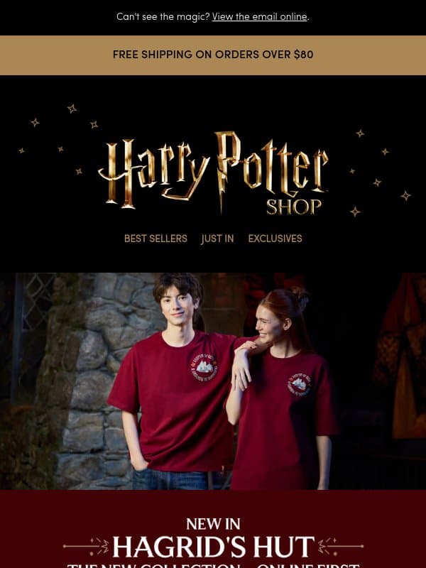 New In | The Hagrid's Hut Collection email from The Official Harry Potter Shop