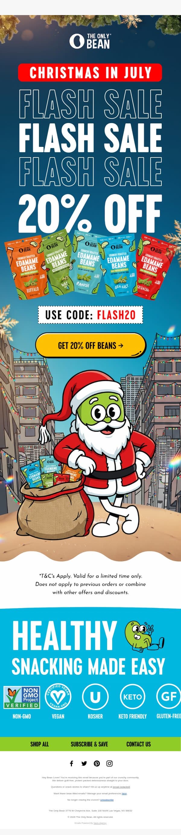 Christmas in July Flash Sale π
π email from The Only Bean screenshot