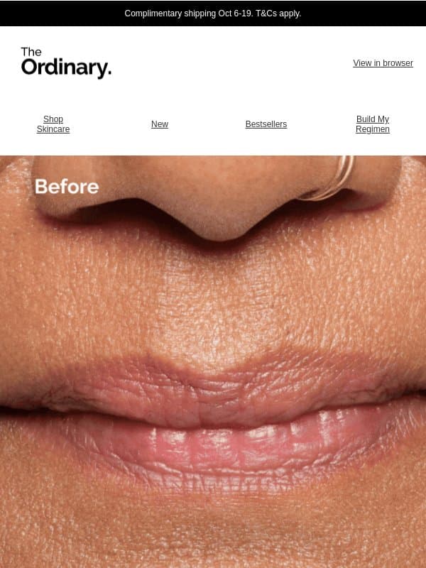 NEW: HA + Asiaticoside Lip Treatment. email from The Ordinary