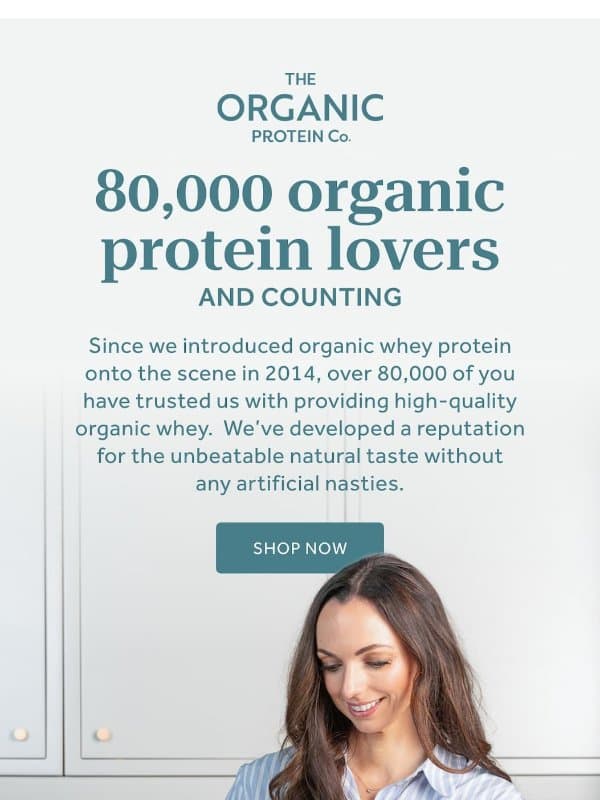 Protein lovers, you can rely on us email from The Organic Protein Company