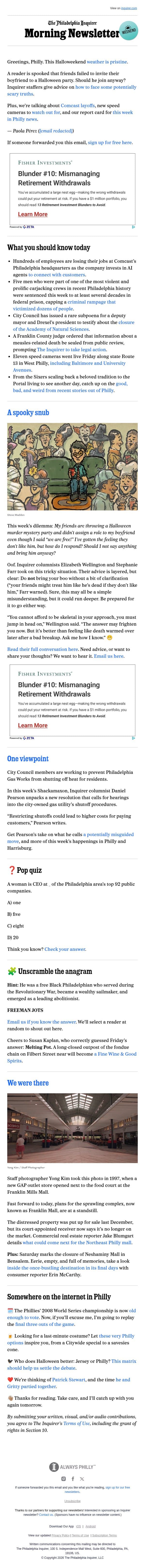 š» They donāt like my boo email from The Philadelphia Inquirer screenshot