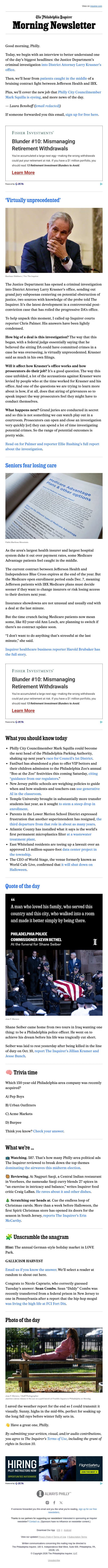 ‘Virtually unprecedented’: DOJ investigates Krasner email from The Philadelphia Inquirer screenshot