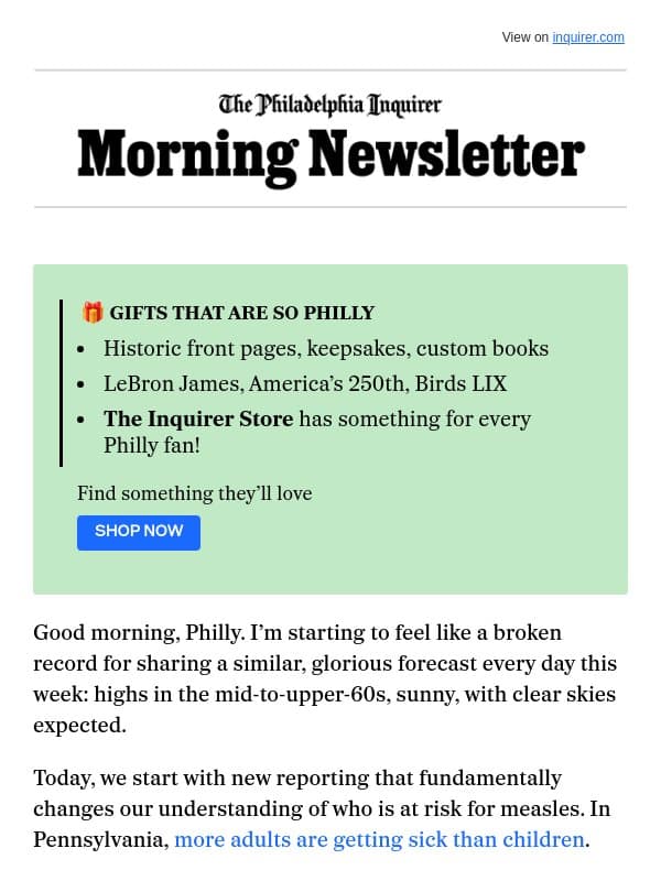 Adults make up two-thirds of Pa. measles cases email from The Philadelphia Inquirer